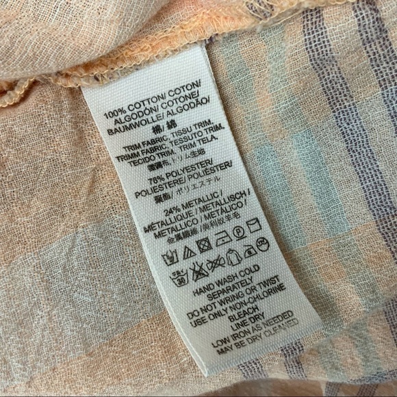 FREE People Orange Plaid Button Up shirt. Size Small. - Picture 4 of 6